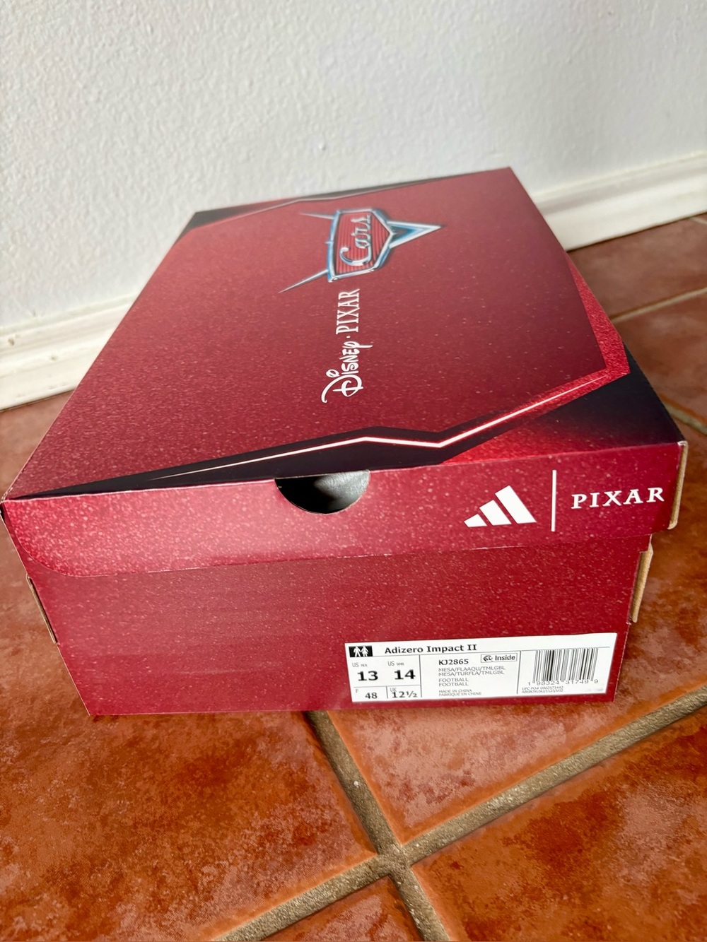 Size 13 - Adidas Pixar Cars Mater Adizero Impact II Mid Football Cleats KJ2865 - Picture 2 of 14